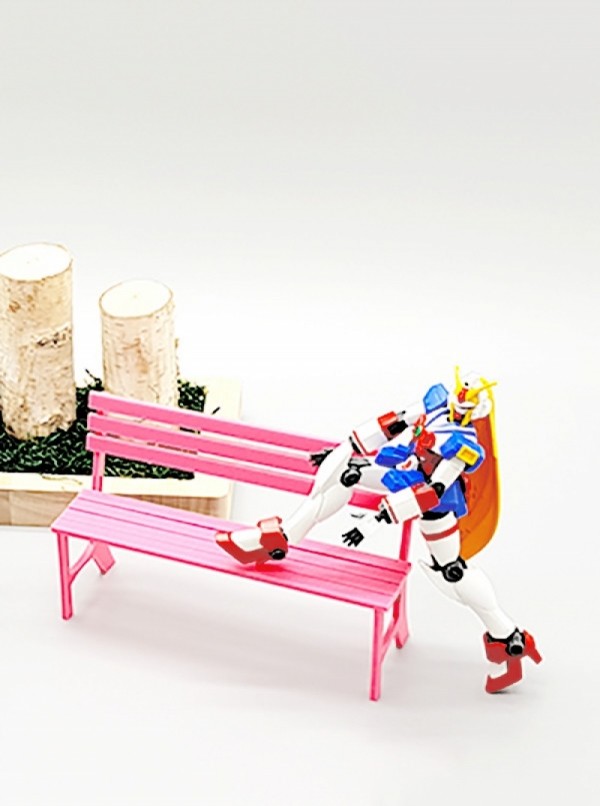 벤치 의자 (핑크) 나만의 큐블리 악세서리로 멋진 디오라마를 연출하세요. - 건프라앤큐브,건큐브,케이스,장식장,