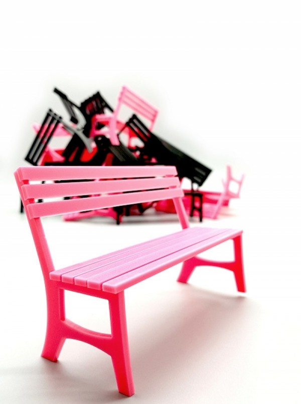벤치 의자 (핑크) 나만의 큐블리 악세서리로 멋진 디오라마를 연출하세요. - 건프라앤큐브,건큐브,케이스,장식장,